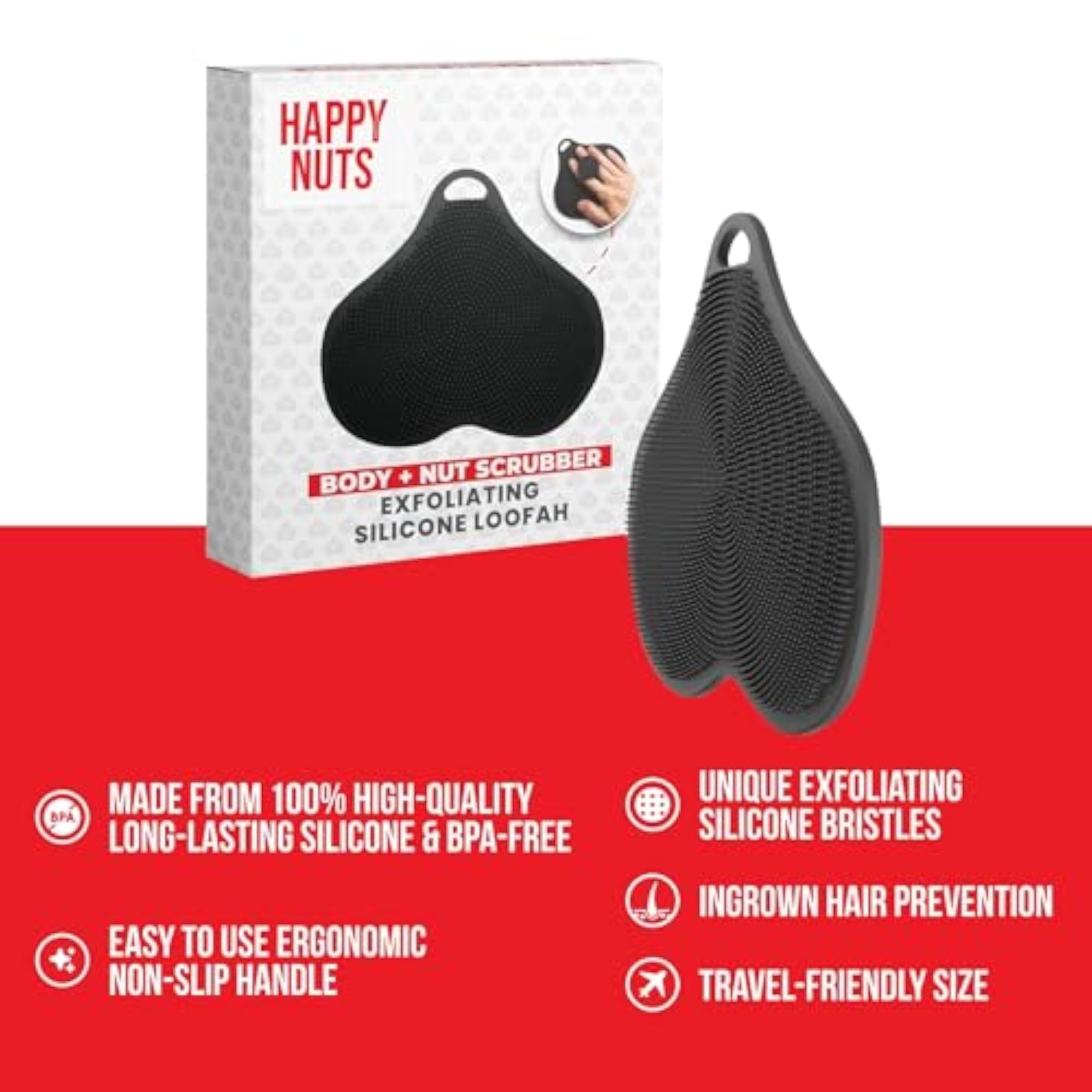 Silicone Body Scrubber, Eco-Friendly Exfoliating Shower Brush