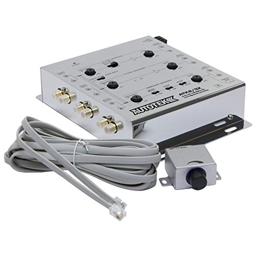 Autotek ATK2 3X Active Crossover Processor (Silver) – 8.5 Volts, 2-Way and 3-Way, Remote Bass Control Included, Built-In Crossovers, Level Adjust - Thumbnail 2