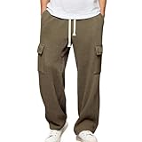 Sweatpants Herren Cargohose Trainingshose Lang Sweatpants, Männer Jogginghose, Erhältlich In Vielen Jogginghose Herr Gefütterte Hose Kaffee 3XL