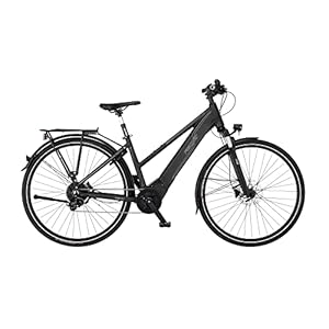 Fischer Viator 6.0i Elektrische fiets voor dames, RH 49 cm, middenmotor 90 Nm, 36 V accu in frame, mat grafiet, 28 inch