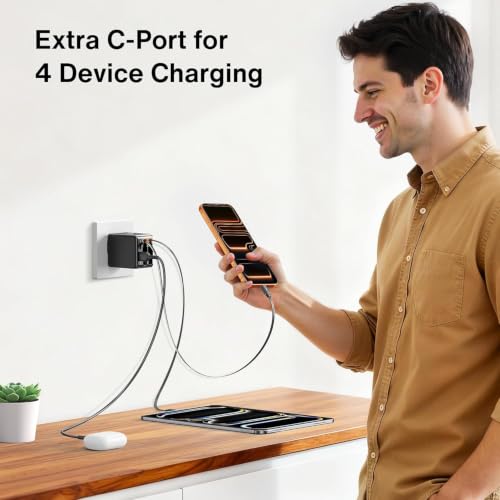 iVANKY 4-in-1 45W GaN Retractable Wall Charger w/ Dual Built-In USB-C Cables & 4-Port Charging - image 8