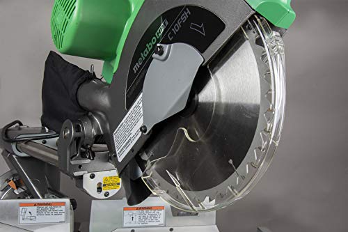 Metabo Hpt 10-Inch Sliding Compound Miter Saw, Adjustable Laser Guide, Double Bevel, Electronic Speed Control, 12 Amp Motor, Electric Brake (C10Fshs) #TOP3
