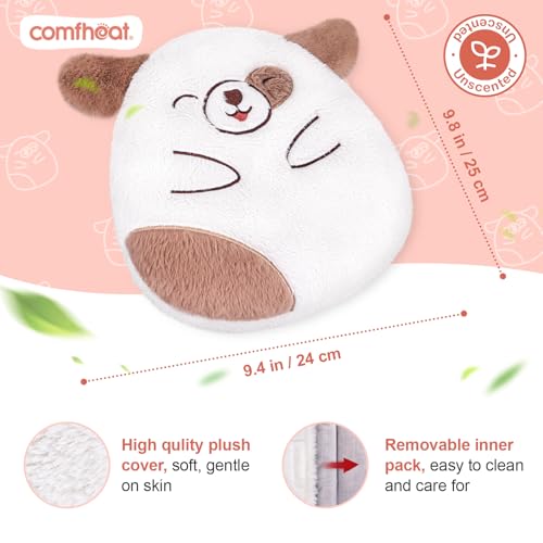 comfheat Hund Mikrowelle Heizkissen für Schmerzlinderung, Unsparfümierte Mikrowellenheizkissen Gefülltes Tier für Krämpfe, Muskeln, natürliche Hitze Pack feuchte Hitze mit waschbarer Abdeckung
