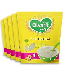 Olvarit Rijstebloem 4+ maanden – pap – 5x 200 gram – babyvoeding