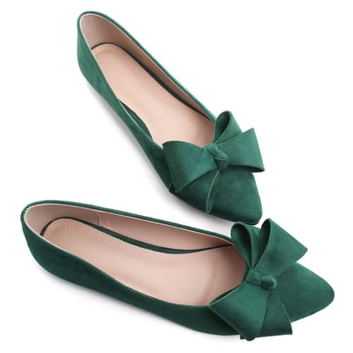 Image of Stunner Womens Flats Fashion Pointed Toe Bowknot Ballet Flats Cute Slip On Dress Flats Comfortable Party Wedding Flats2