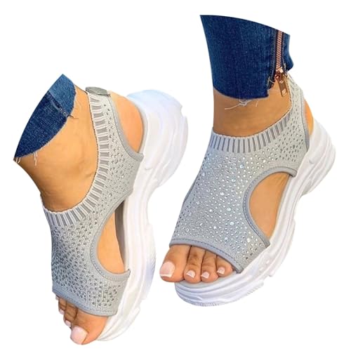 Sandales Femme à Épais Talon Chaussure Compensee Mariage Ouverte