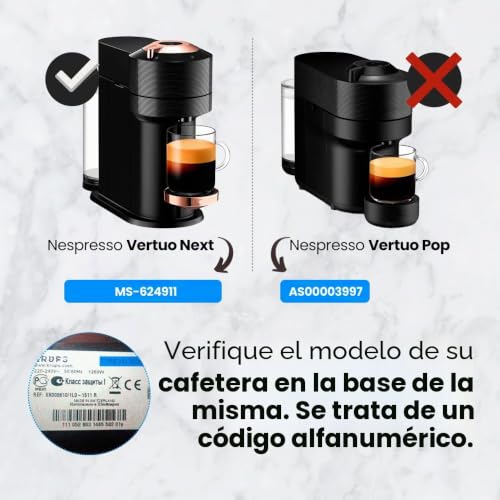 Miniatura 7 de Anakel Home Recambios Depósito De Agua Ms-624911 Compatible Con Cafetera Nespresso Vertuo Next, 1.1 Litros De Capacidad No Incluye La Tapadera