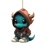 クリスマス ドラゴン オーナメント 斬新なドラゴンの卵ツリーペンダント アクリル吊り下げオーナメント リアルなデザイン 家庭や車の装飾に (G)