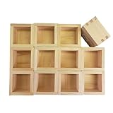 Invisioncorp Set of 12, Bulk Plain 4fl oz. Cypress Hinoki Masu Boxes – Wooden Blank Sake Cups for Customized, Personalized Engraving, Souvenir, Event, Wedding Gift, Japanese Restaurant, Made in Japan