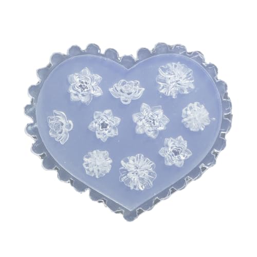 WWHJR Nails Art - Moldes de silicona para fiestas y salones, manicura, joyería, plantillas de uñas en relieve para mujer, plantillas de arte de uñas