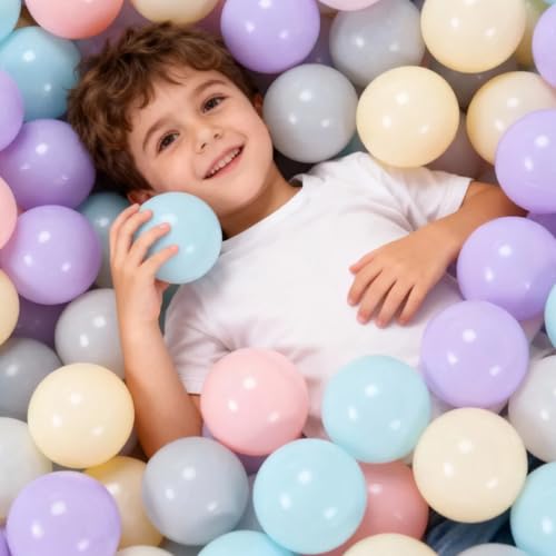 GOGOSO Macaron Ball Pit Balls 50 Pack - Enhance Decor and Enjoy Playtime Phthalate Free BPA Free