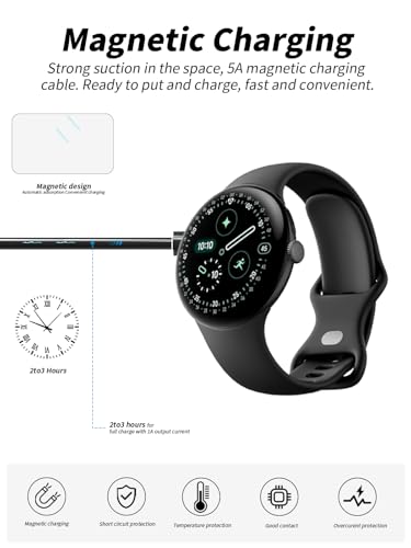 Câble de charge pour Google Pixel Watch 4 avec organiseur silicone