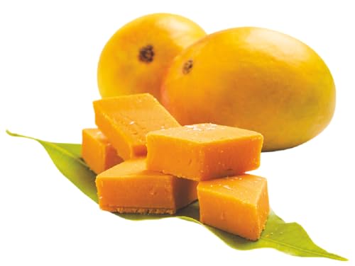 Image of Sakas Mango Burfi (Amba Barfi) 200g | Authentic Alphonso Mango Mithai with Soft Melt-in-Mouth Texture | No Preservatives | Traditional Indian Sweet Gift Box | Since 1993