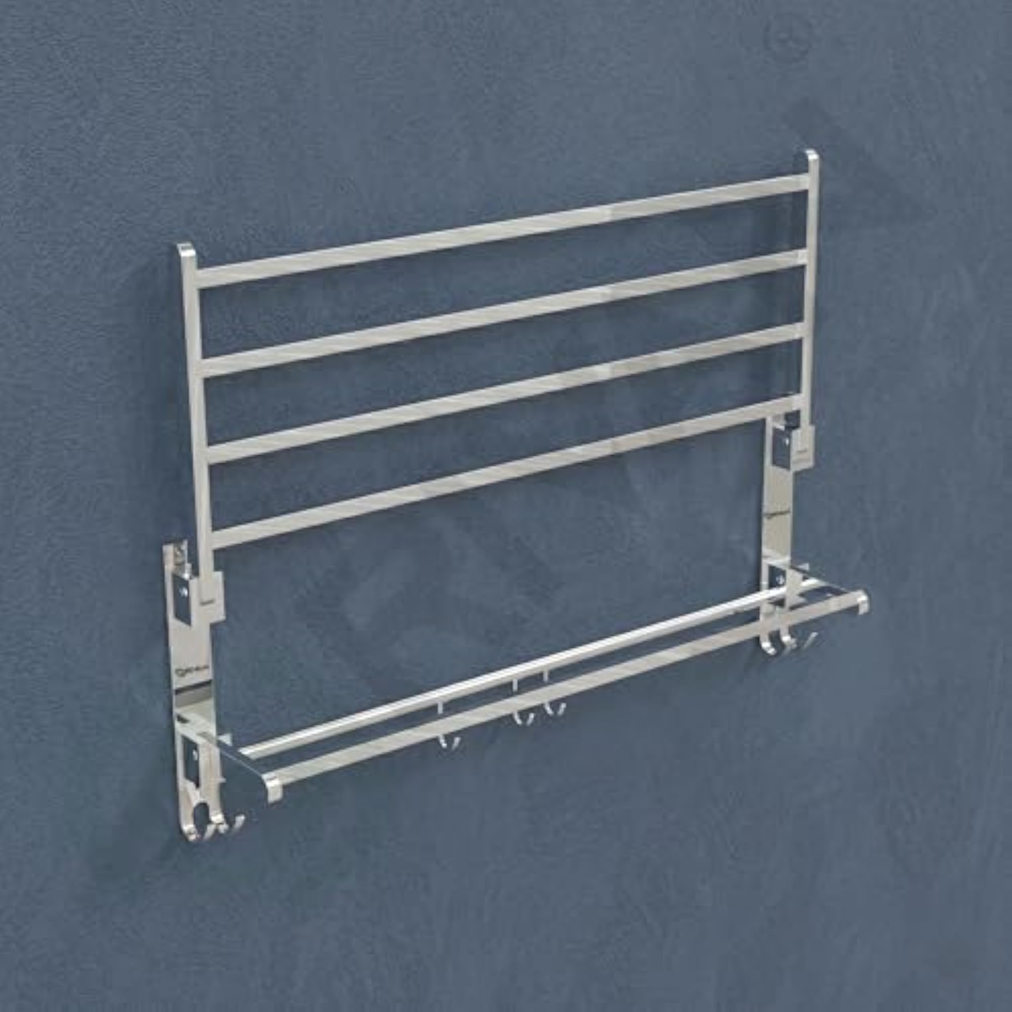 Stainless Steel 24-Inch Folding Towel Rack for Bathroom