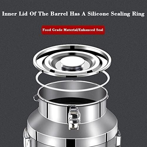 304 Stainless Steel Fermenter Tank - Heavy Duty Sealed Lid for Secure Home Brewing & Wine Storage - Durable Fermentation Equipment for Oil & Food Preservation