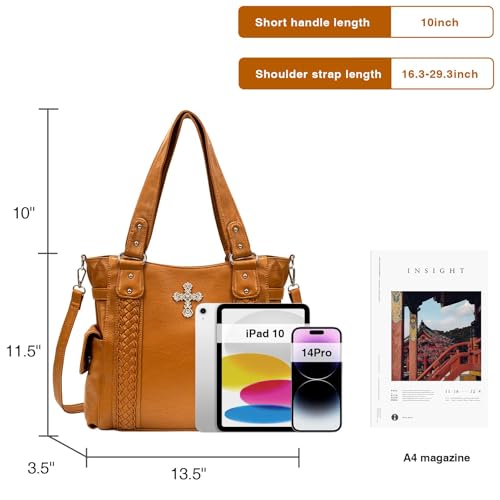 Image of Purses and Handbags for Women Ladies Western Purse Large Hobo Bag Top Handle Handbag with Ajustable Crossbody Strap Vintage