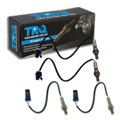 TRQ O2 Oxygen Sensor Kit 4 Piece Set Upstream & Downstream Compatible with Chevy GMC Hummer