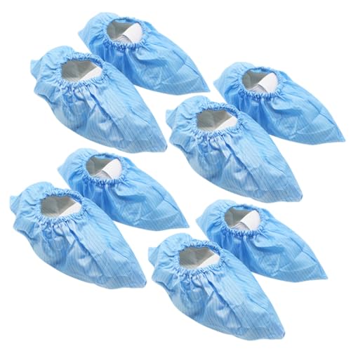 SEWOART 4 Pairs Anti-static Shoe Cover Shoe Covers Foot Covers Work Boot Covers Shoe Guards Foot Booties Non-slip Shoe Cover Waterproof Boot Covers Dustproof Foot Cover Sky-blue
