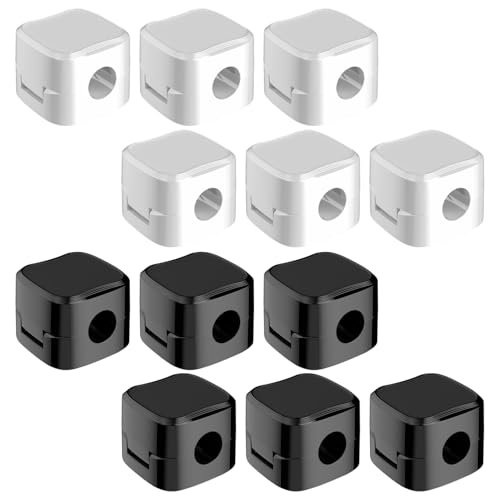 Organizador de cables de escritorio de 12 piezas, organizador de cables, clip para cables, soporte para cables, soporte para cables telefónicos, clip organizador de cables