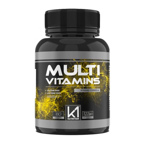 K1 NUTRITION - Multivitaminico con Vitamina C, Vitamina D, Vitamina B12 e Magnesio - Vitamine e Minerali ad Alto Dosaggio - Integratori Alimentari - 180 cps