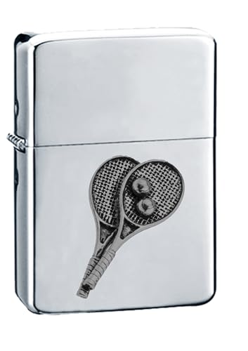 Briquet tennis S9 chrome argenté haut de gamme en étain anglais