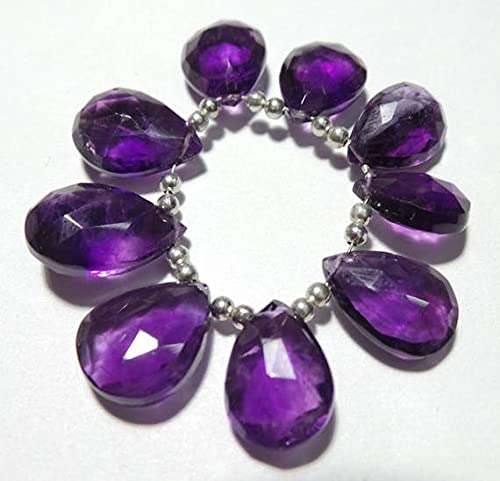 Améthyste naturelle perle poire pour fabrication de bijoux artisanaux et colliers
