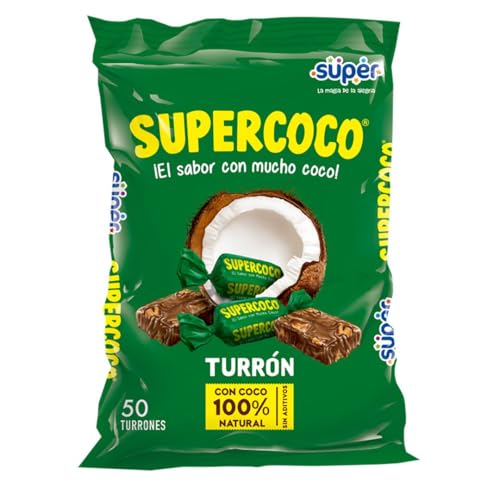 Supercoco Turron Coconut Candy 50 Pieces per Bag 250g