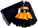Anime Naruto Uzumaki Naruto Halloween Carnival Cosplay Kostüm Japanisches Kimono Lolita Gothic Kleid Plus Größe (Color : S)