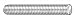 Threaded Rod, B7 Alloy Steel, 1/4-28x6 ft