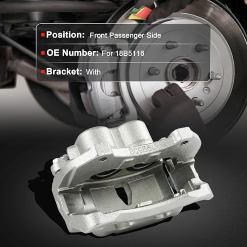 Image of cciyu Front Right Disc Brake Caliper Assembly w /Bracket For Cadillac For CTS 2008 2009 2010 2011 2012 2013 2014 Replace# 18B5116 Front Passenger Side
