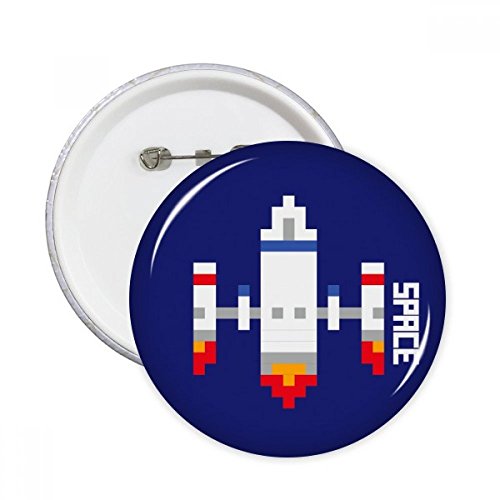 Badge Univers Pixel de 5pcs : bouton décoration de vêtements en métal multicolore taille M