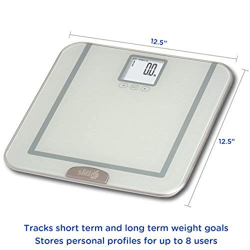 Eatsmart (Silver Precision Tracker Digital Bathroom Scale W/ 400 Lb. Capacity Accutrack Software #TOP7