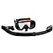 Dive Goggle Snorkel Set, Wide Angle Lens Adjustable Strap Full Dry Snorkel for Underwater Swimming