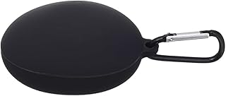 ELMO3EZZ Silicone Case Compatible with Anker Soundcore Liberty 3 Pro Earbuds, Soft Silicone Protective Case Cover, Shockproof Sleeve with Carabiner (Black)