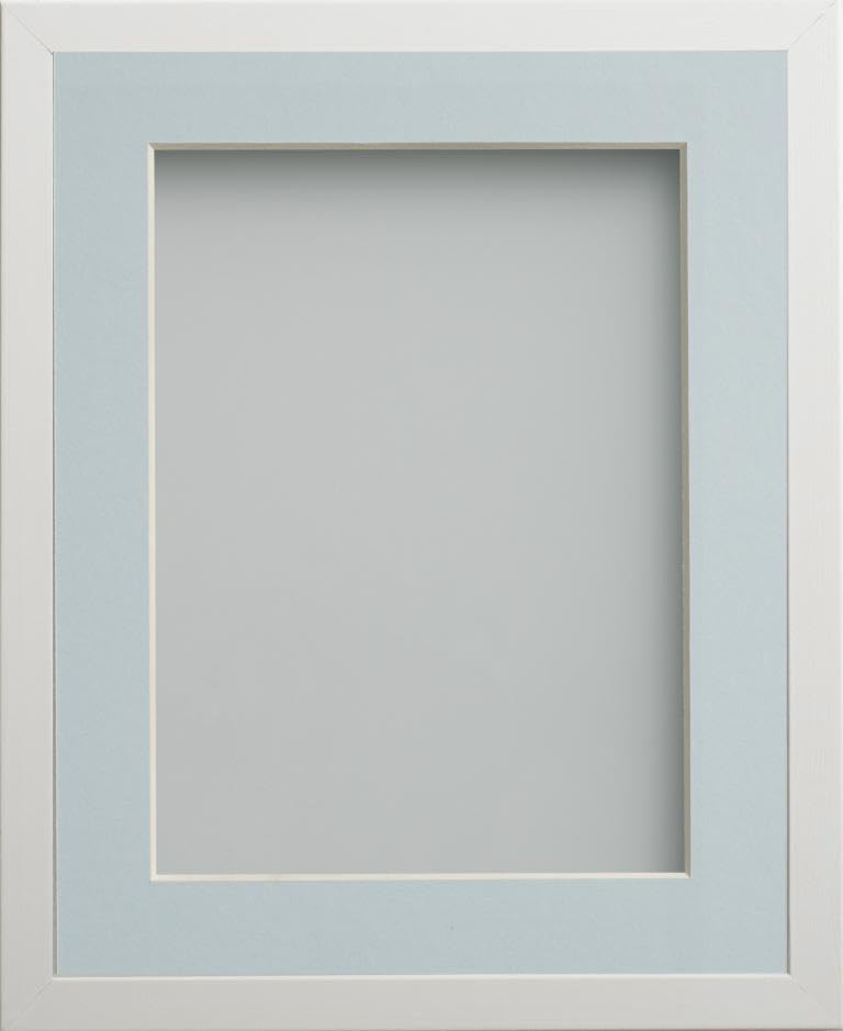 Frame Company Webber White with Light Blue Mount, 20x16 for 16x12 inch โ image 1