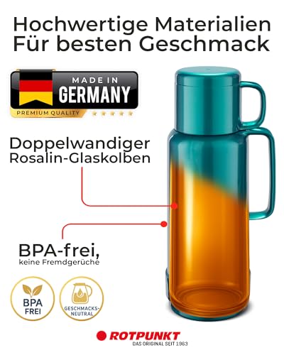 ROTPUNKT Isolierflasche 0,25 L mit integriertem Becher - Hochwertige Isolierkanne Made in Germany I Bis zu 24 h heiß & 36 h kalt (Andreas… – Ansicht 4