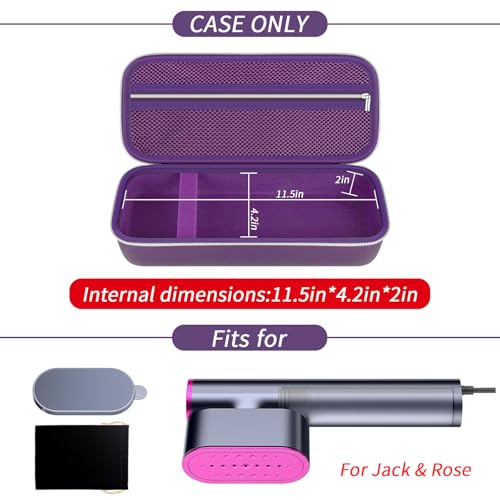 Againmore Steamer Case Compatible with Jack & Rose/for FEPPO/for Nesugar/for Kssvzz Portable Steamers, Handheld Iron Carrying Storage Bag Organizer with Mesh Pocket for Accessories-Purple by Againmore - Image 2