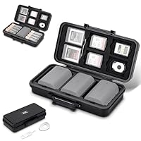 Wasserdichtes Kamera-Akku-Speicherkartenetui, Akku-Aufbewahrungsbox für 3 LP-E6/NP-FZ100/NPW235/EN-EL15/DMW-BLF19/BLX-1 Akkus oder 1 Li-Ion & 8 AA-Akkus, Multi-SD-Kartenhalter für 6 SD, 5 CFA, 6 CFB