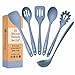 StarPack Premium XL Silicone Kitchen Utensil Set (6 Piece), High Heat Resistant to 600°F, Hygienic One Piece Design, Large Non Stick Spatulas & Serving Utensils - Teal Blue