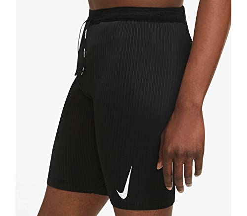 Nike Men's Dri-Fit Adv Aeroswift Men's 1/2 Length Racing Tights (As1, Alpha, L, Regular, Regular, Black/Black) #TOP2