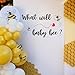 What Will Baby Bee Baby Shower Decal Sign, Gender Reveal Girl or Boy Wall Stickers Sign,Bee Themed Gender Reveal Decorations, Party Backdrop Supply.