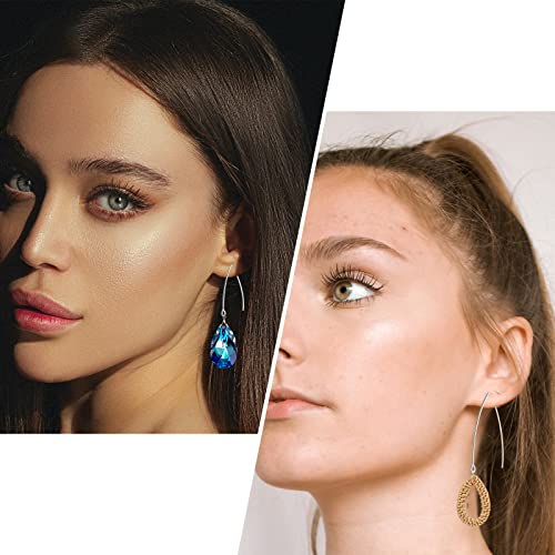 40Pcs Stainless Steel V-Shape Earring Hooks Hypoallergenic French Ear Wire Connectors And 40Pcs Clear Silicone Bullet Earring Backs For Diy Jewelry Making Handmade Decoration, 2 Sizes #TOP4