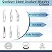 All-Purpose 60 Pcs Sterile Blades #10#11#12#14#15#16 + Stainless Steel Scalpel Handle No 3 with Scale for Dermaplaning, Handicraft Repairs, Trimming