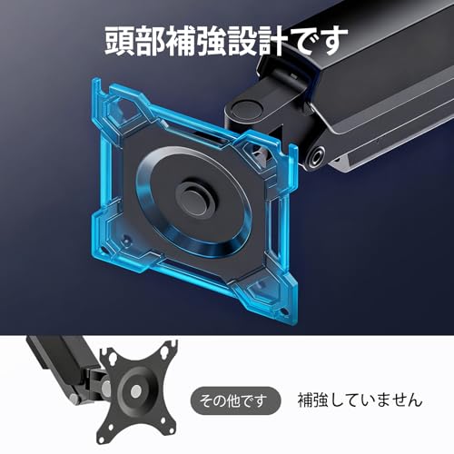AX WABER デュアル 液晶ディスプレイアーム PCモニターアーム17~32インチ対応 VESA75x75 100x100対応 耐荷重:2~8.9キログラム ガススプリング式 クランプ式&グロメット式 多角度調節 家庭およびオフィス環境に適しています ブラック AX09DB201