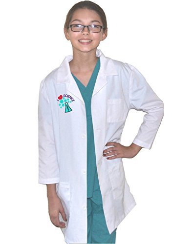 My Little Doc Kids Lab Coat With Science Embroidery, Size 8/10 #TOP16