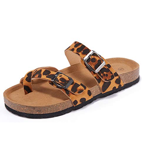 Women's Comfortable Flat Cork Slide Sandals