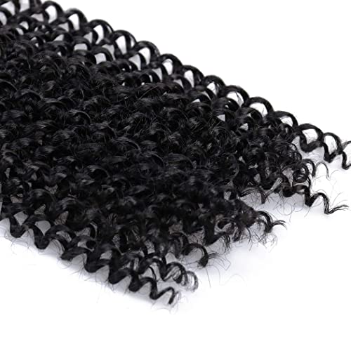 7 Packs Passion Twist Hair 22 Inch Water Wave Synthetic Braids For Passion Twist Crochet Braiding Hair Goddess Locs Long Bohemian Curl Hair Extensions (22Strands/Pack, 1B#) #TOP3