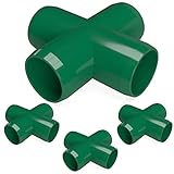 FORMUFIT F001CRX-GR-4 Cross PVC Fitting, Furniture Grade, 1