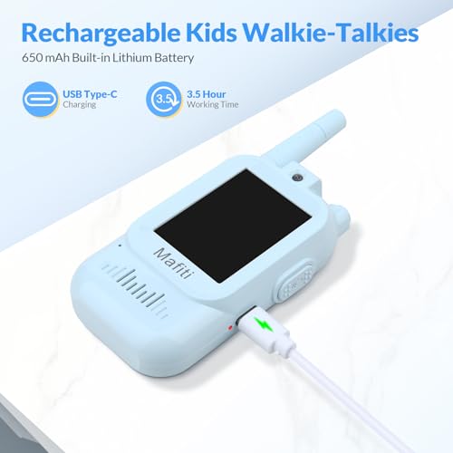 Kinder Walkie Talkies mit Video Funktion 2pcs - Visuelle Walkie Talkies mit 2 Zoll IPS Bildschirm, Video Walkie Talkie Kinder Walky Talky Aufladbar für 3-12 Jahren Junge für Indoor & Outdoor