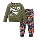 SOONHUA Babykleidung Sets Kleinkind Junge Sweatsuit Jumper Trainingsanzug Wild Boy Brief Langarm Sweatshirt TOP+ Sporthose Frühling Herbst Camouflage Kleidung Sets